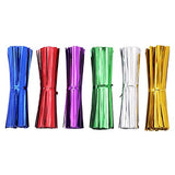 Sago Brothers 1200pcs 4'' Metallic Twist Ties - 6 Colors