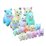 Alpacasso 17'' White Plush Alpaca, Cute Stuffed Animals Toys.(Scarf and Earmuff)