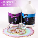 Let's Resin Epoxy Resin Kit, 2 Gallon Deep Pour Epoxy Resin,Bubble Free & Crystal Clear Casting Resin,Fast Curing Resin for Table Top, Countertop, River Table, Wood, Jewelry Making,Art,Craft