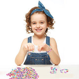 Kid Bead DIY Colorful Plastic Jewellery Making kit 24 Compartments Bracelets Making Bead Art Kit in