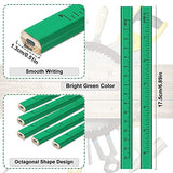 Carpenter Pencils with Printed Ruler Flat Wood Octagonal Green Hard Black Pencils Double Printed Ruler Construction Pencils for Professional Use Construction Woodworking (120)