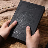 3 Pack Leather Vintage Journal for Men Soft Cover 256 Lined Pages Notebook 180 Lay Flat for Writing Travel Diary, 5.7'' x 8.3'', Black