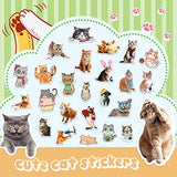 LIFEBE Cat Stickers Pack, 200Pcs Funny Cute Cat Stickers for Kids Teens Adults, Kawaii Kitty Vinyl Cat Animal Decals for Water Bottle Laptop Skateboard Phone