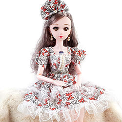 Girl BJD Doll SD Dolls 60Cm Movable Joints with Hair Makeup Gift Collection Christmas Decoration Fashion Handmade Doll,D