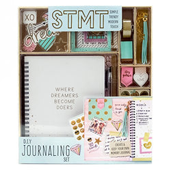 STMT DIY Journaling Set by Horizon Group USA, Personalize & Decorate Yourplanner/Organizer/Diary with Stickers, Gems, Glitter Frames, Glitter Clips, Pen, Magnetic Bookmarks, Tassel Keychain & More