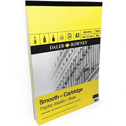 Daler Rowney - Smooth Cartridge Sketchbook - 130gsm - 30 Pages - A3 Portrait - Made in England