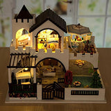 Flever Dollhouse Miniature DIY House Kit Manual Creative with Furniture and Cover for Romantic Artwork Gift (Dreamlike Castle)