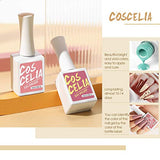COSCELIA Gel Nail Polish Kit with Nice Box 4Pcs U V/LED Gel Polish Starter Set for Nails Popular Nude Color Collection Long Lasting 15ml Each Bottle