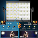 GVM RGB LED Video Light with Bluetooth Control, 880RS 60W Photography Lighting kit Dimmable LED Panel with LCD Screen, 3 Packs Studio Light for YouTube, Streaming, Gaming, 8 Applicable Scenes, CRI97