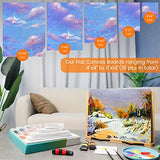 HTVRONT Canvas Panels, 18 Pack Flat Canvas Boards - Multipack Canvases for Painting - 4x4", 5x7", 8x10", 9x12", 11x14", Blank Painting Canvas for Acrylic, Watercolor, Oil Paint Art Canvases, White