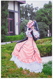 Smiling Angel Cos Anime Black Butler Kuroshitsuji Cos Halloween Palace Woman Pink Dress Cosplay Costume Dress+hat+Gloves+Neck, Medium