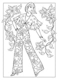 Creative Haven Fabulous Fashions of the 1970s Coloring Book (Creative Haven Coloring Books)