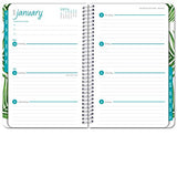 HARDCOVER Calendar Year 2019 Planner: (November 2018 Through December 2019) 5.5"x8" Daily Weekly Monthly Planner Yearly Agenda. Bonus Bookmark, Pocket Folder and Sticky Note Set (Palm Tree)