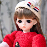 UCanaan BJD Doll 1/6 SD Dolls 12 Inch 18 Ball Jointed Doll DIY Toys with Full Set Clothes Shoes Wig Makeup for Girls-Rita