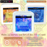 ZenseMe 5.5 LB - Glycerin Soap Base | Melt & Pour Supplies kit for Clear soap Making, SLS/SLES Free | Transparent Natural Organic Vegan Best Ingredients | soap making kit for adults