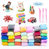 Wrystte Air Dry Clay Modeling Clay for Kids Boys Girls 39 Packs, 36 Colors Model Magic Clay Molding Clay Non Toxic Sculpting Clay DIY Clay Modeling Kit