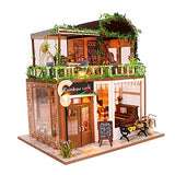 ARELUX Dollhouse Miniature with Furniture, 3D Wooden DIY Dollhouse Kit, 1:24 Scale Creative Room Idea,Gifts for Valentine,Birthday, Christmas(Rainbow Cafe)