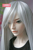 BJD Doll Hair Wig 9-10 inch 22-24cm 1/3 SD DZ DOD LUTS Silver grey Straight long