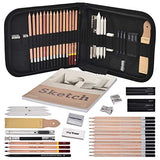 Sketching Drawing Set,33pcs Professional Artist Kit with Sketchbook,Complete Sketching,Charcoal Pencils and Tools,Ideal for Teens,Kids Adults,Artists,Beginners.(33pcs)