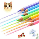 24 Assorted Pastel Colored Pencils Macaron Coloring Pencils for Adult,Arts Drawing Colored Pencils Set for Artists Kid, Soft Oil Pastel Colored Pencils for School Student Shading Sketching Painting