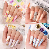 Teenitor Nail Art Decoration Kit with Nail Design Brushes Glitters Foil Flakes Color Rhinestones Pearl Butterfly Stickers Nail Art Slices Nail Dotting Pen Wax Pencil Striping Tape Lines