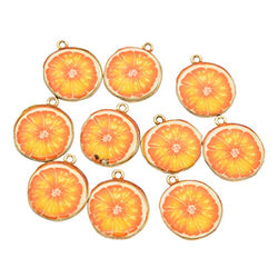 BetterUS 10Pcs Colorful Fruit Charm Pendant With Enamel Decoration DIY Jewelry Making Accessories