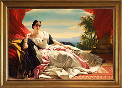 Berkin Arts Framed Franz Xaver Winterhalter Giclee Canvas Print Paintings Poster Reproduction(Portrait Leonilla)