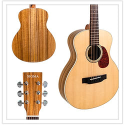SIGMA, Mini Acoustic Guitar, Solid Spruce Top, Dao Back & Sides, Natural Gloss, Rosewood Bridge, Premium Name-Brand Steel Strings, Easy to Travel, Right (20MINI)