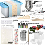 Dellabella Candle Making Kit – Wax and Accessory DIY Set for The Making of Scented Candles - Easy to Make Colored Candle Soy Wax Kit
