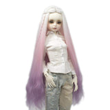 CUTICATE 1/3 BJD Dolls Curled Wig Gradient Hair for Supper Dollfie, for LUTS DOD MSD DZ SD Dolls DIY Customizing Accessories