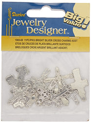 Jewelry Designer 1968-69 Br Silver Cross Charms Asst 11Pc Pkg