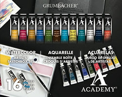 Grumbacher Academy Watercolor Paint, 7.5ml/0.25 oz. Tube, 12-Color Set (2012)