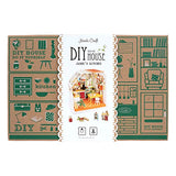Hands Craft DIY Miniature Dollhouse Kit | 3D Model Craft Kit | Pre Cut Pieces | LED Lights | 1:24 Scale | Adult Teen | Jason's Kitchen, 188 pcs.