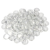 100 Pieces Glass Dome Cabochons Clear Round Cabochons Tiles Clear Cameo, Non-calibrated Round For