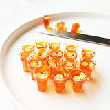 Acxico 5Pcs Mini Simulation Lemon Tea Cups 1:12 Dollhouse Miniature Food Accessories Doll House Drinks Model