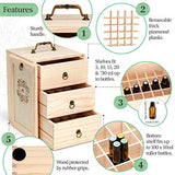 Essential Oils Storage for 75 Bottles - Holds 5 10 15 20 30 ml Young Living & Doterra bottles -