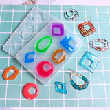 LET'S RESIN 3 Pairs Earring Resin Molds with 2pcs Stud Earring Jewelry Epoxy Resin Silicone Molds Including Earring Hooks, Jump Rings, Head/Eye Pins for Resin Jewelry, Pendant, Resin Crafts DIY