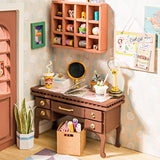 RoWood DIY Miniature Dollhouse Kits for Adults Girls Teens Kids, Bedroom Model Tiny Building Kit, Gift On Children's Day/ Birthday/ Christmas - Anne's Bedroom