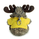 Bear of Allan Plush Keychain Stuffed Animal - Cute Dressed Small Moose Keyring Charm Backpack Clip Handbag Pendant Super Soft Plush 4 Inch