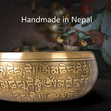 AKLOT Singing Bowl, Handmade Nepal Singing Bowl Set with Sing Bowls Cushion Mallet for Healing Meditation Yoga
