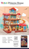 ORILEDA Dollhouse, Dollhouse Kit, Dreamhouses, Doll Furniture, PrincessHouses, Building Toys Dollhouse with LCD Lights and Furniture Accessories, with Stairs and Sides, Toddler Doll House Playset