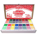 Cra-Z-Art Washable Broadline Markers Bulk Class Pack 256ct 16 Assorted Colors