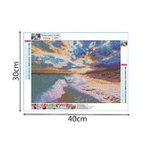 HXYQMMY DIY 5D Diamond Painting Kits for Adults Full Drill Landscape Diamond Painting Rhinestone Embroidery Pictures Cross Stitch Arts Crafts for Living Room Home Wall Decor Ross Beauty