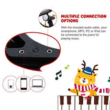 ANTAPRCIS 31 Keys Piano Keyboard Toy with Microphone, Audio Link with Mobile MP3 Ipad, Black