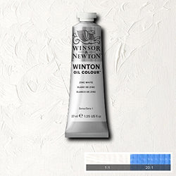 Winsor & Newton Winton Oil Paint Tube Artist Art 37ml & 200ml ALL COLOURS (Zinc White, 200ml)