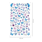 Butterfly Nail Art Stickers 10 Sheets, Self-Adhesive Nail Decals Nail Designs Decorations, Colorful Butterflies Spring Flower Nail Stickers for Nail Art Nail Accessories Nail Decoration for Women