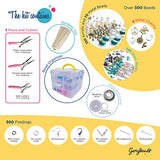 Premium Jewelry Making Supplies Kit - Bead Kit with Pliers, Findings, Charms, Glass Beads for