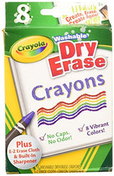 Crayola 98-5200 8CT Dry Erase Crayons (Pack of 2)
