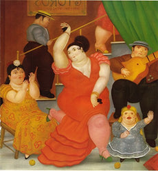 Fernando Botero - Flamenco, Size 24x26 inch, Gallery Wrapped Canvas Art Print Wall décor