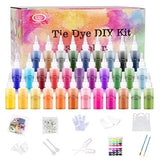 32 Colors Tie Dye Kit for Kids, Adults, Non-Toxic One Step Fabric Dye Shirt Dye Tie-dye Kits for Fabric Textile Art, Perfect for Girls Boys Family Friends Party Groups DIY Projects, Just Add Water!